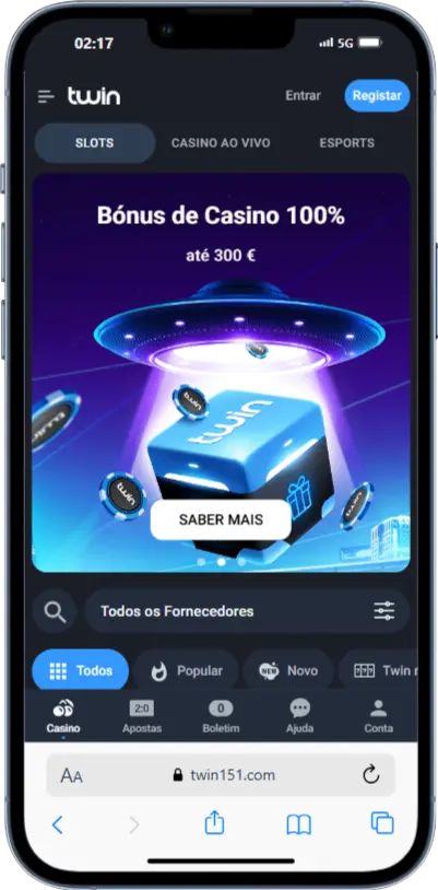 Sítio Web oficial do Twin Casino